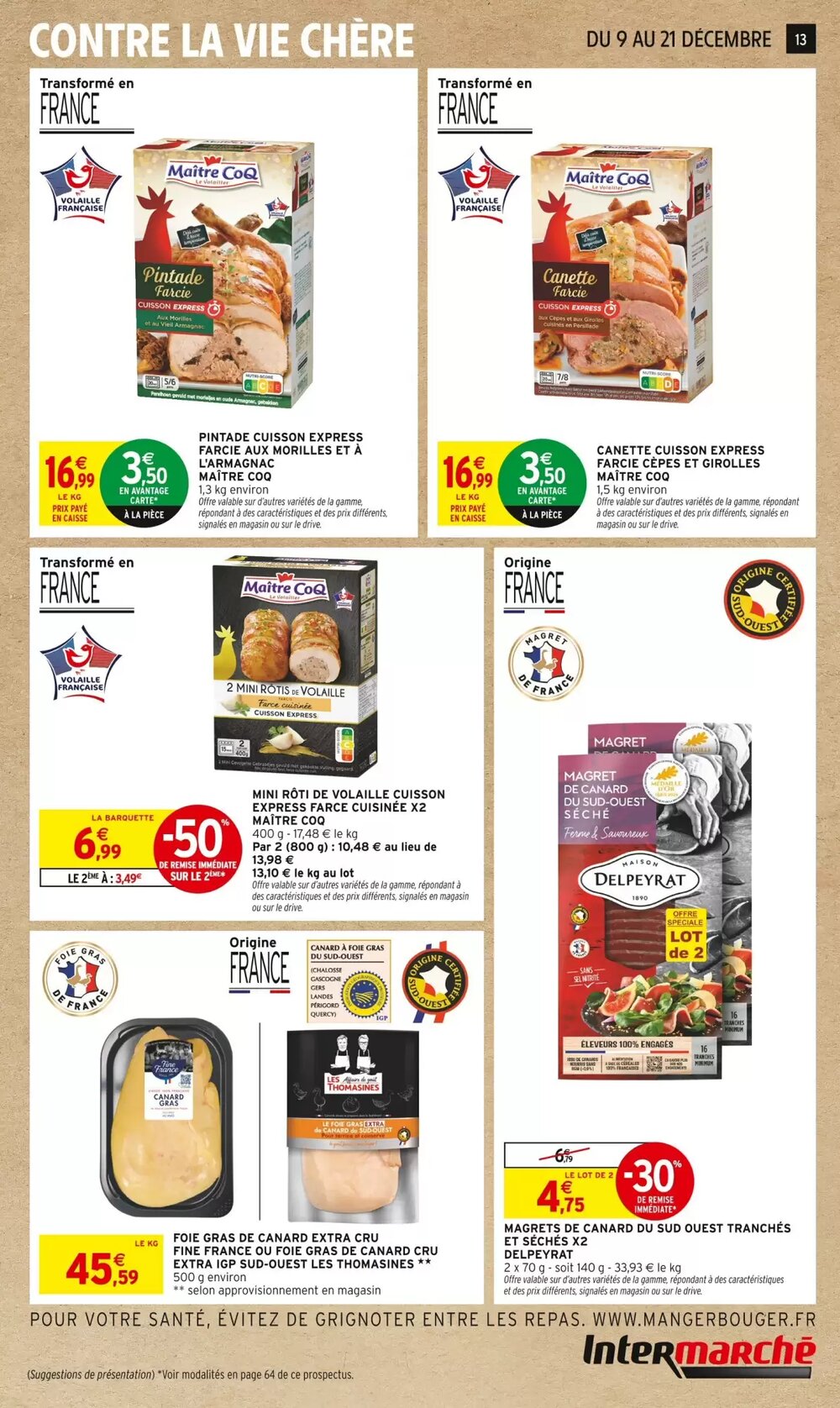 Prospectus promotionnel Intermarché valable à partir du 09/12/2025 - Page 13.