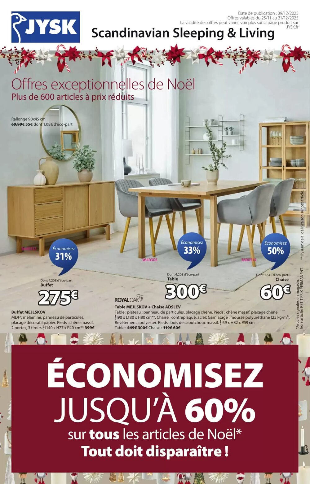 Prospectus promotionnel JYSK valable à partir du 09/12/2025 - Page 1.