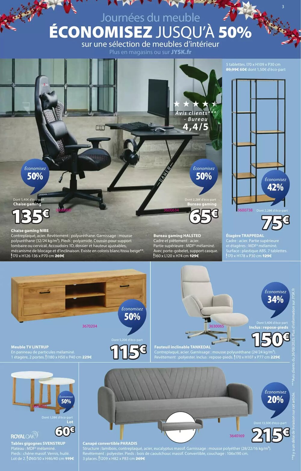 Prospectus promotionnel JYSK valable à partir du 09/12/2025 - Page 3.