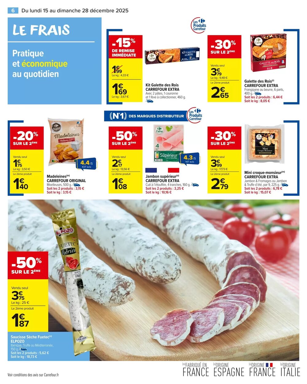 Prospectus promotionnel Carrefour Market valable à partir du 15/12/2025 - Page 8.