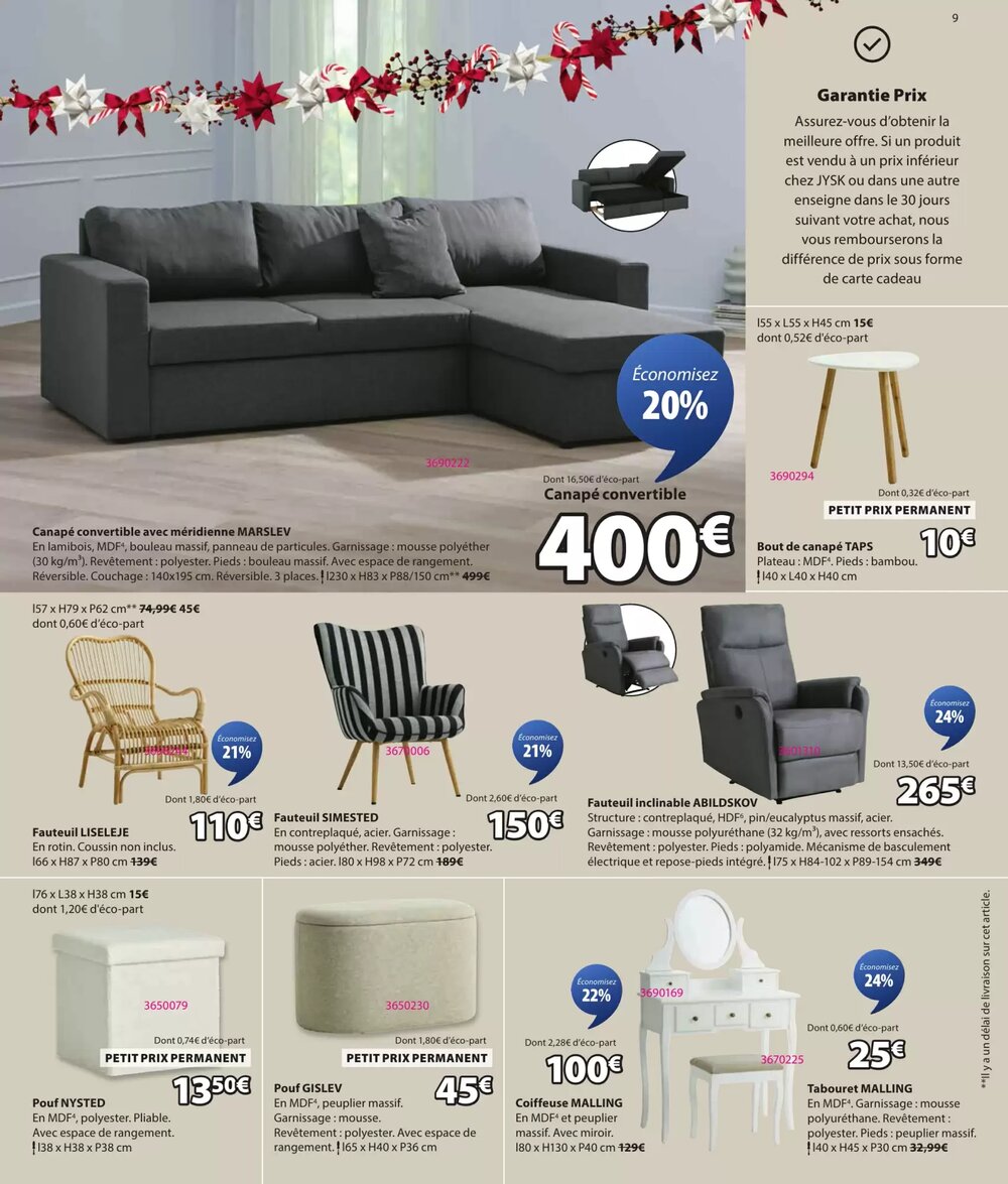Prospectus promotionnel JYSK valable à partir du 16/12/2025 - Page 9.
