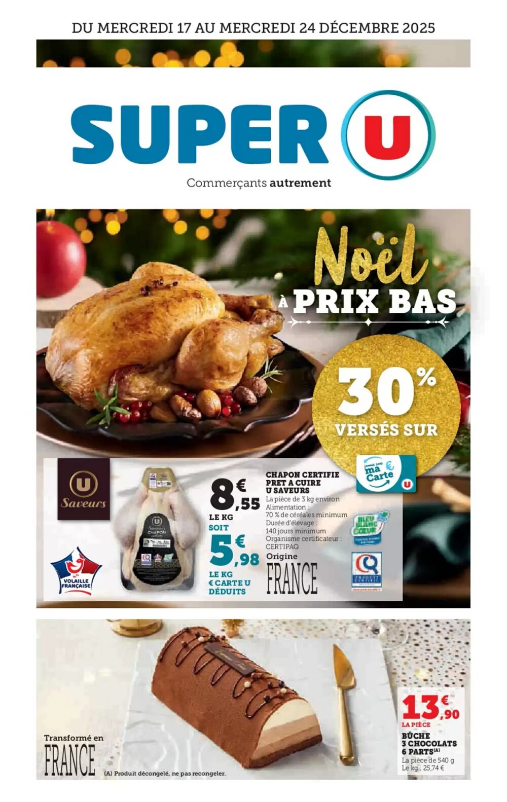 Prospectus promotionnel Super U valable à partir du 17/12/2025 - Page 1.