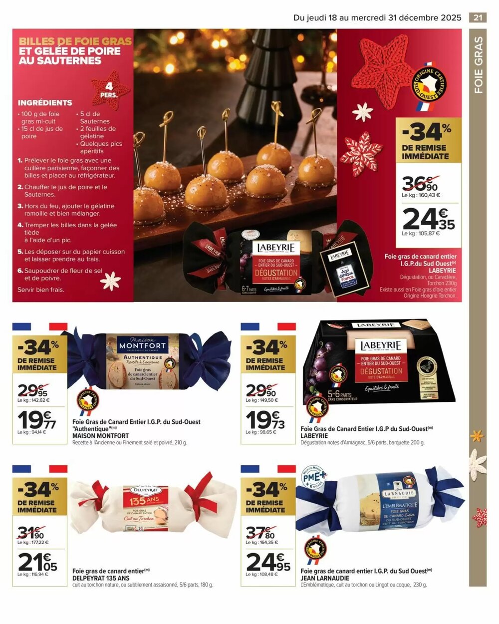 Prospectus promotionnel Carrefour valable à partir du 18/12/2025 - Page 21.