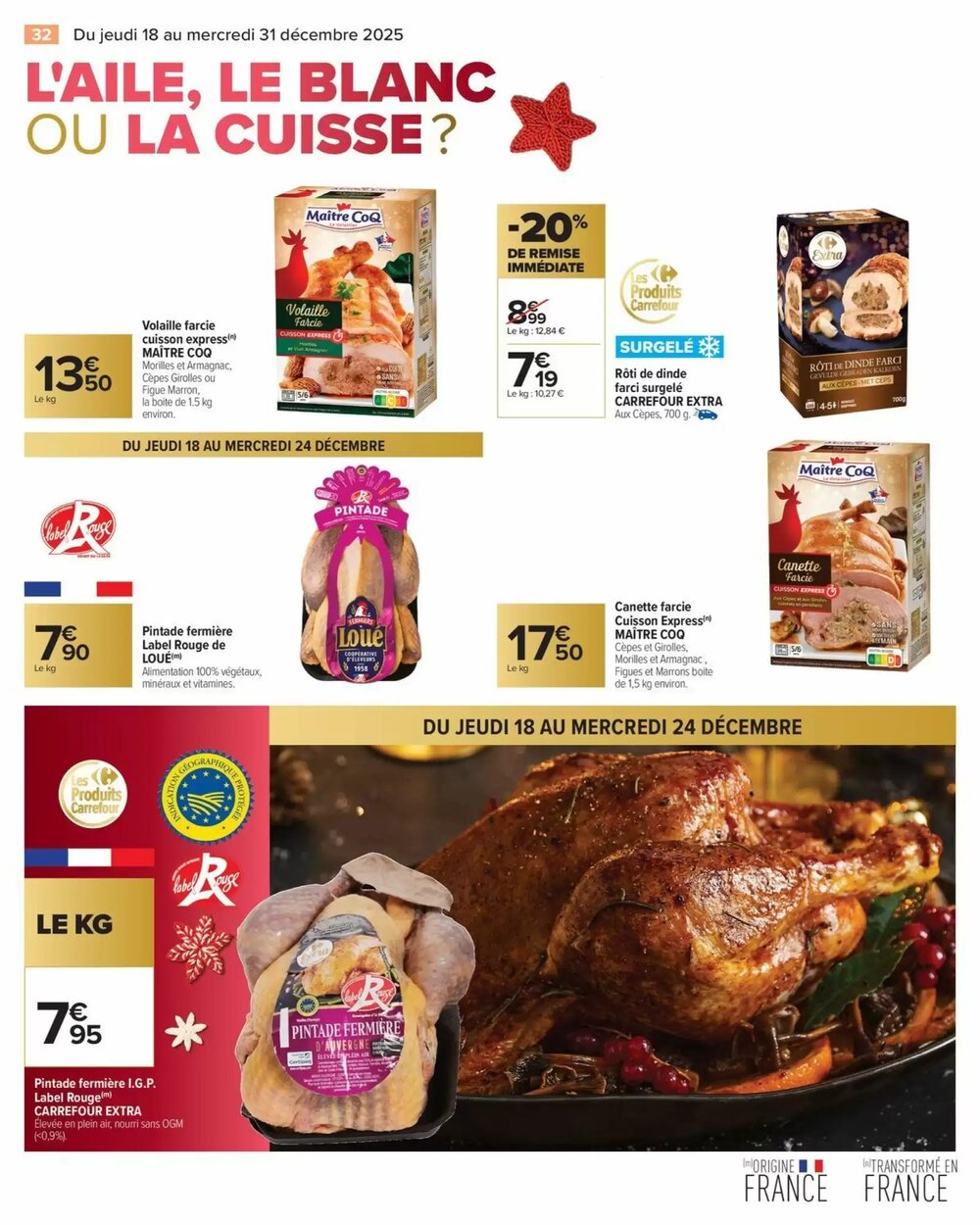 Prospectus promotionnel Carrefour valable à partir du 18/12/2025 - Page 32.