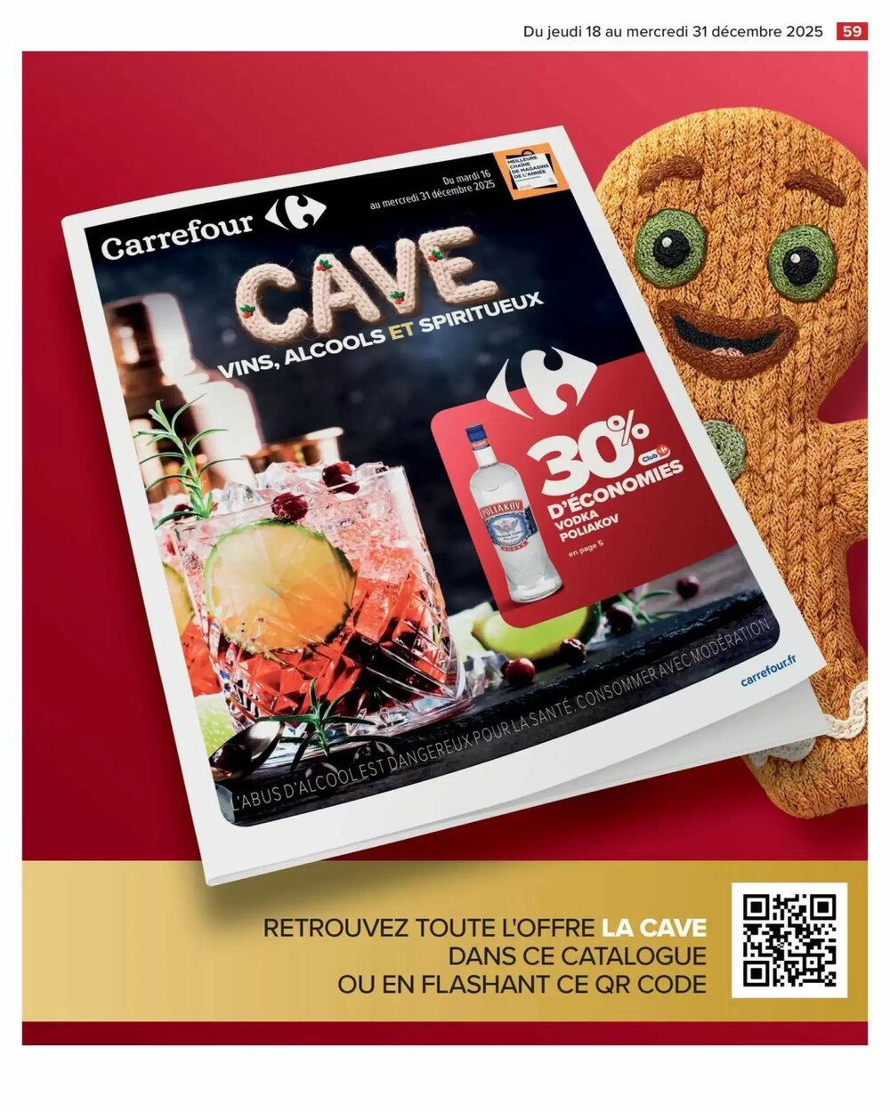 Prospectus promotionnel Carrefour valable à partir du 18/12/2025 - Page 59.