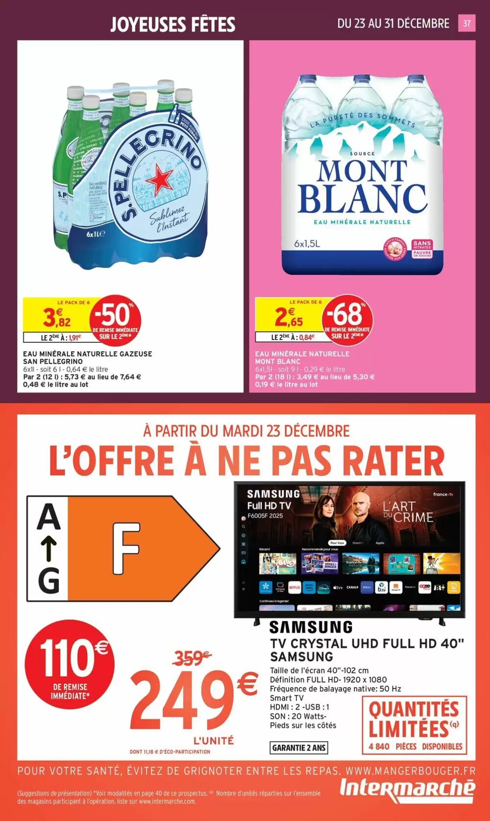 Prospectus promotionnel Intermarché valable à partir du 23/12/2025 - Page 37.