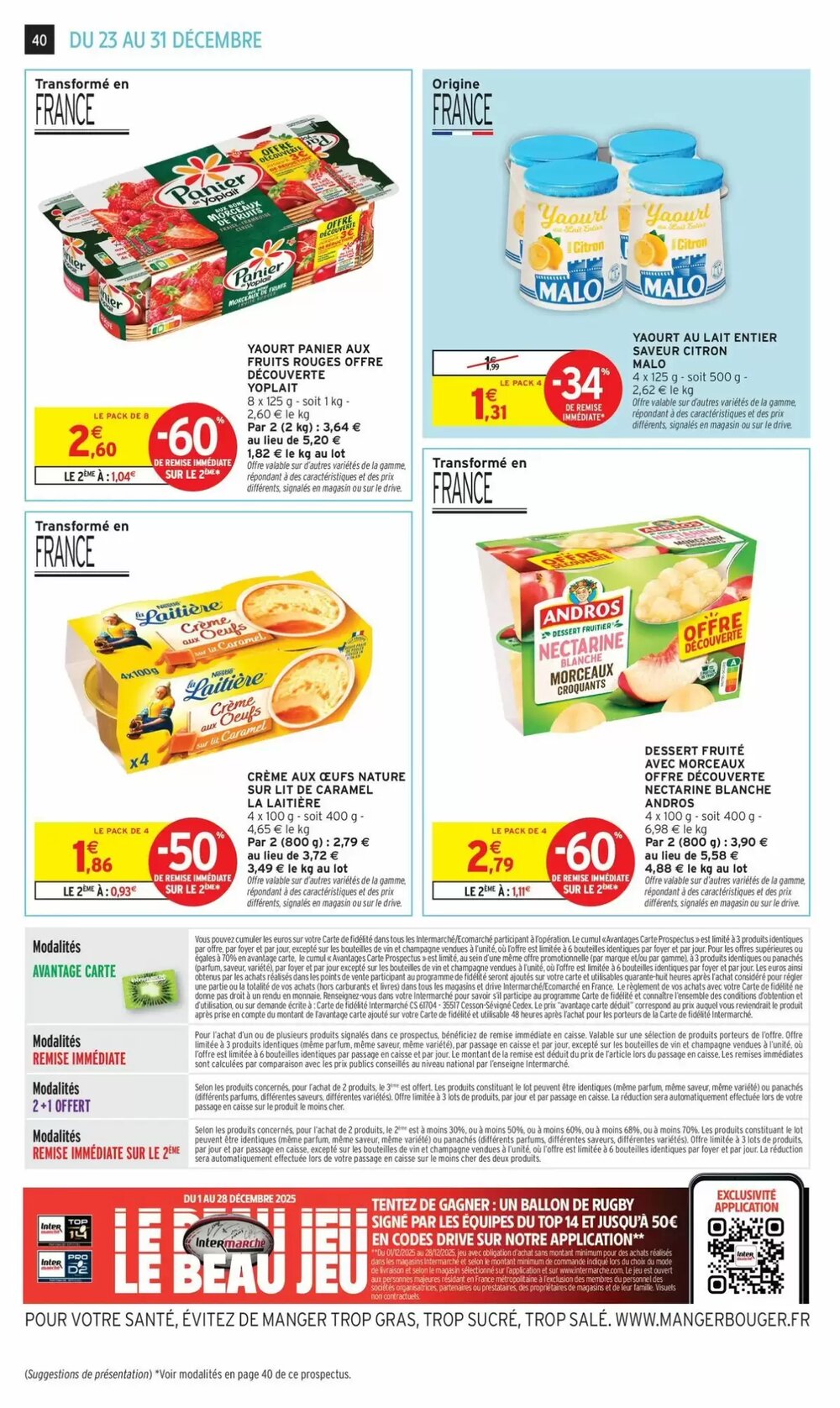 Prospectus promotionnel Intermarché valable à partir du 23/12/2025 - Page 40.