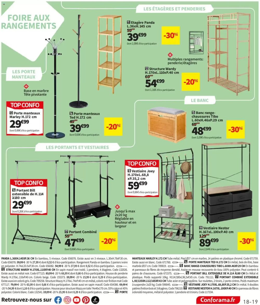 Prospectus promotionnel Conforama valable à partir du 23/12/2025 - Page 19.