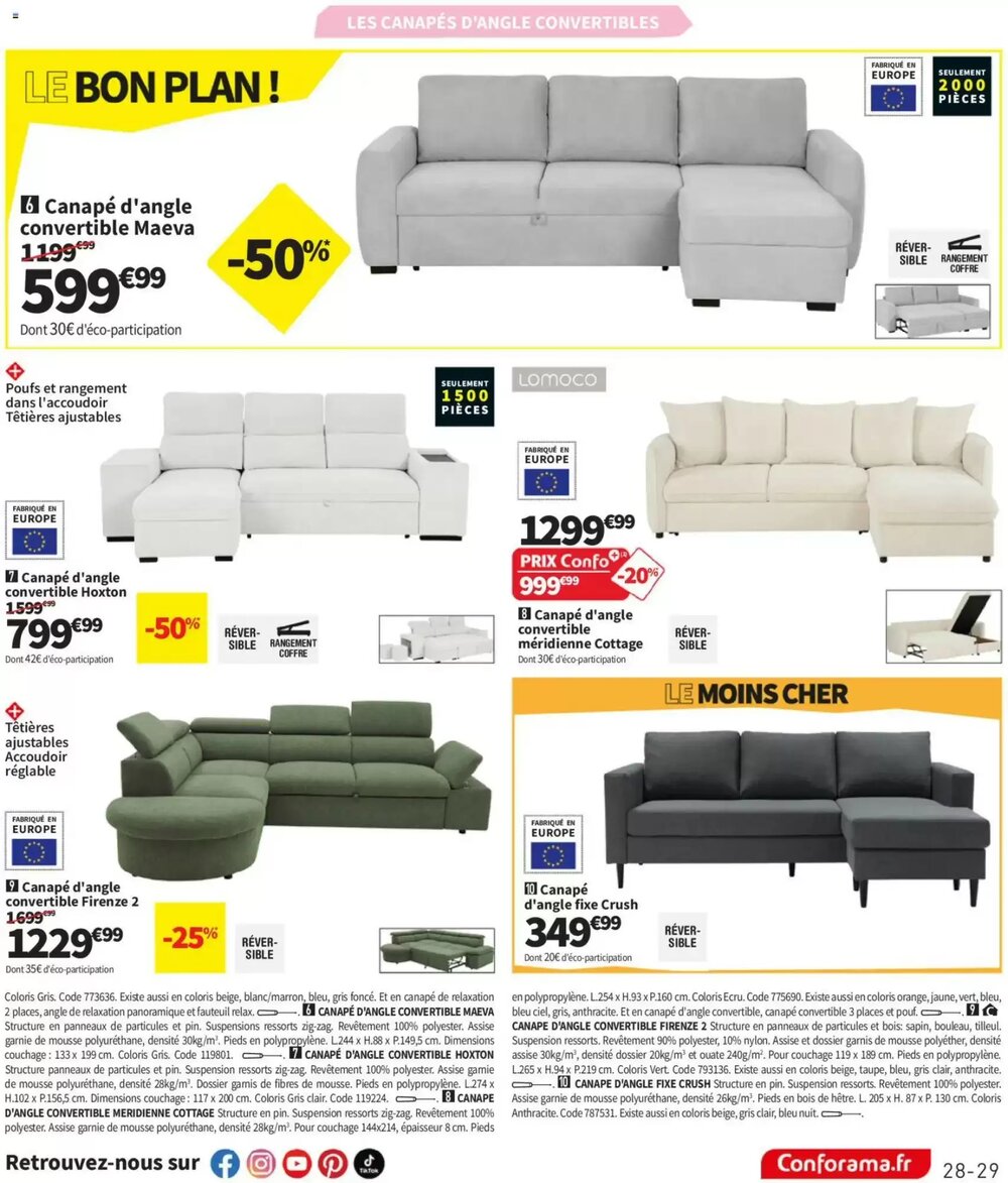 Prospectus promotionnel Conforama valable à partir du 23/12/2025 - Page 29.