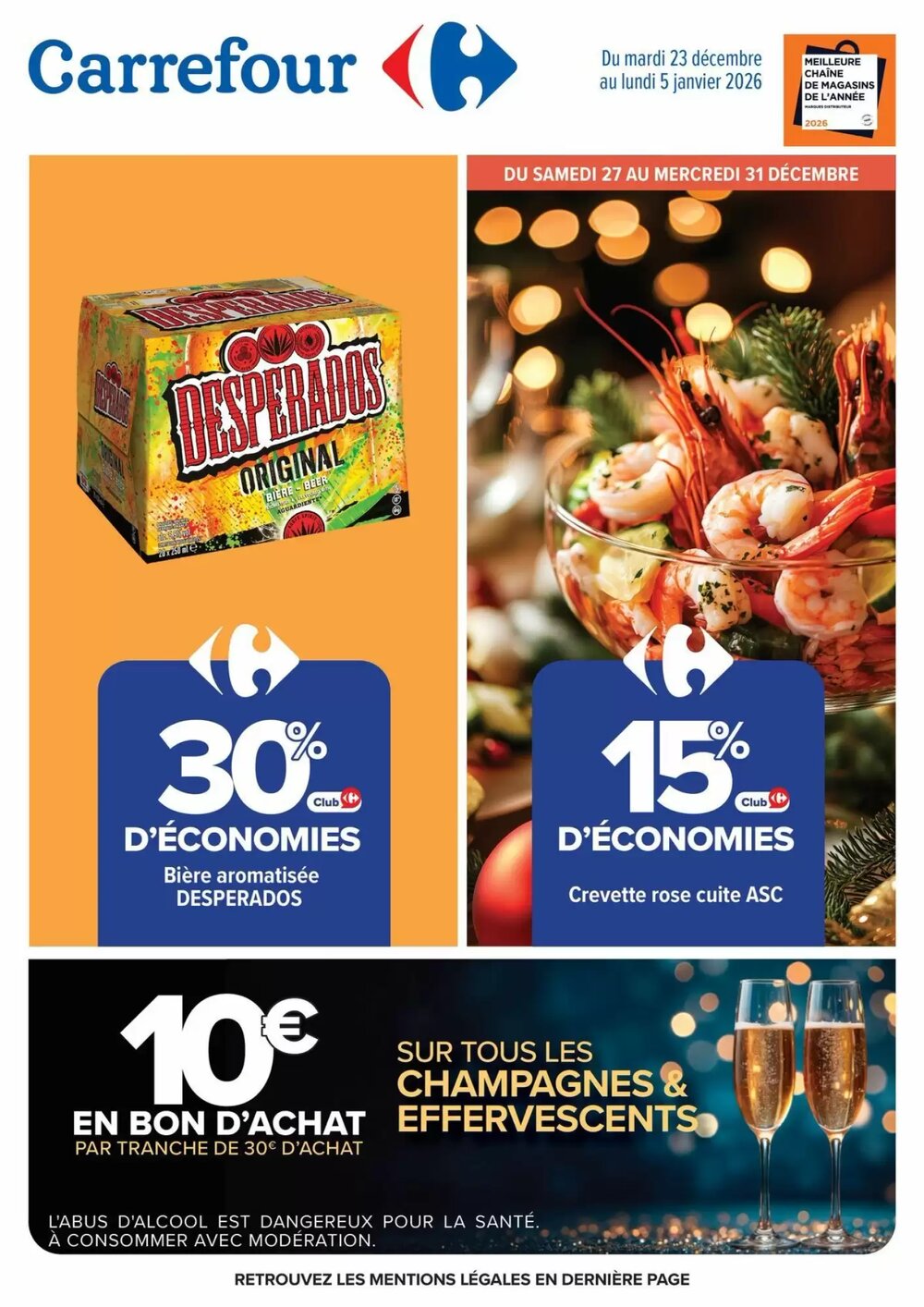 Prospectus promotionnel Carrefour valable à partir du 23/12/2025 - Page 1.