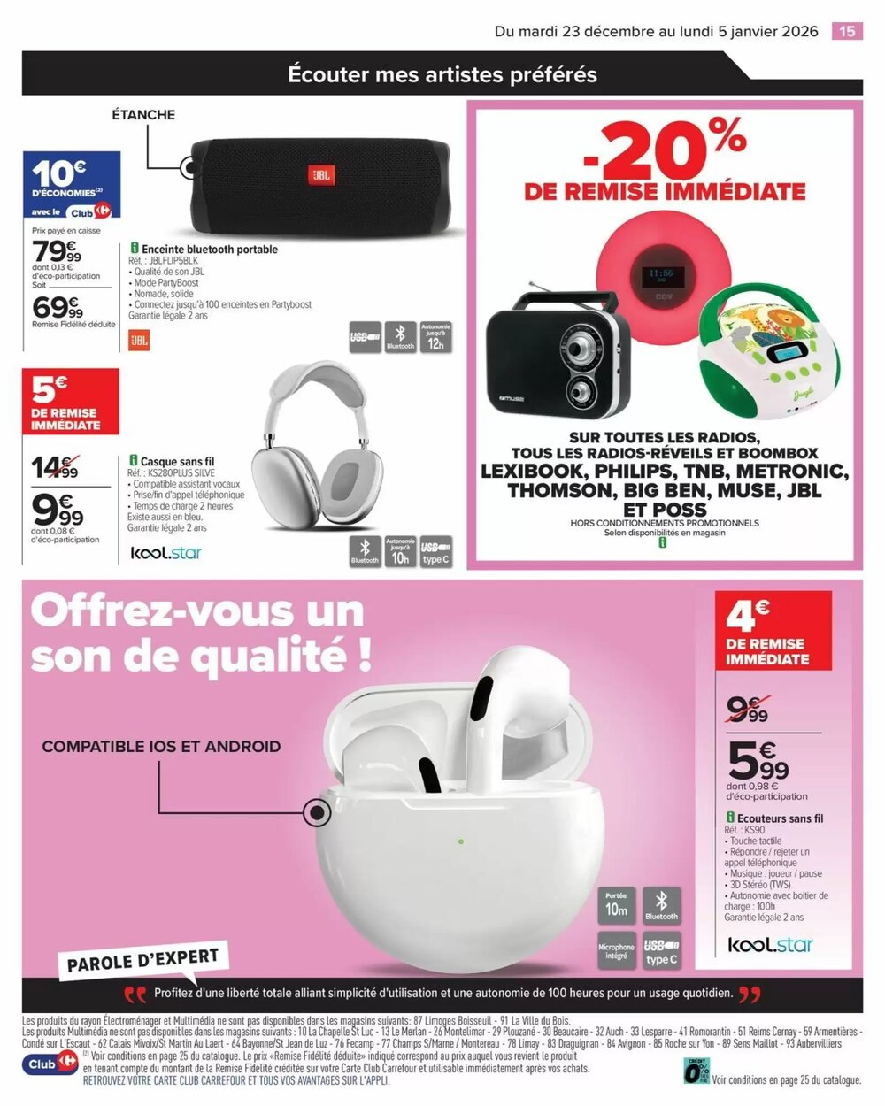 Prospectus promotionnel Carrefour valable à partir du 23/12/2025 - Page 17.