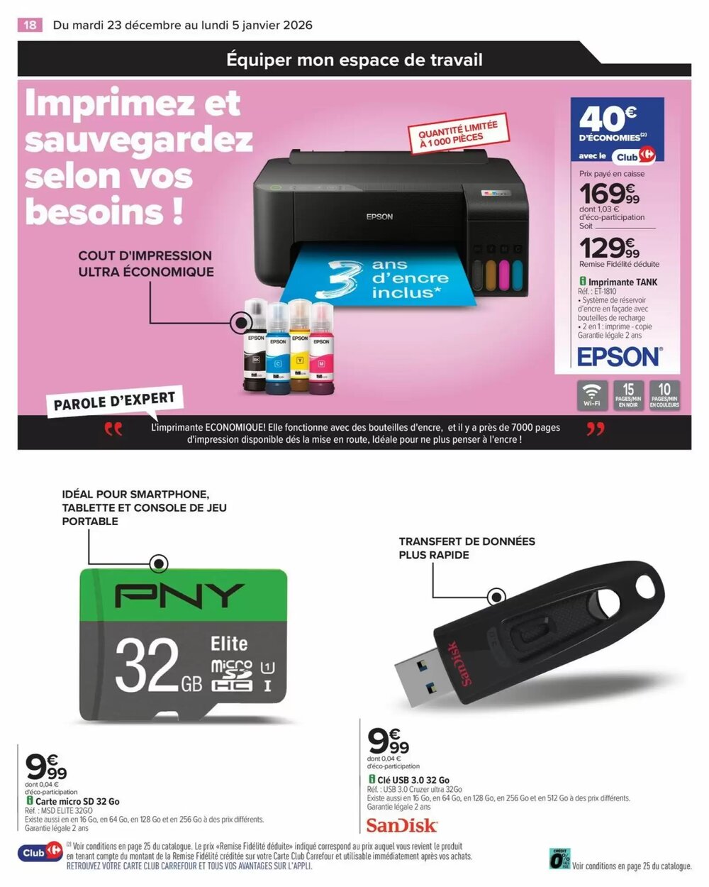 Prospectus promotionnel Carrefour valable à partir du 23/12/2025 - Page 20.