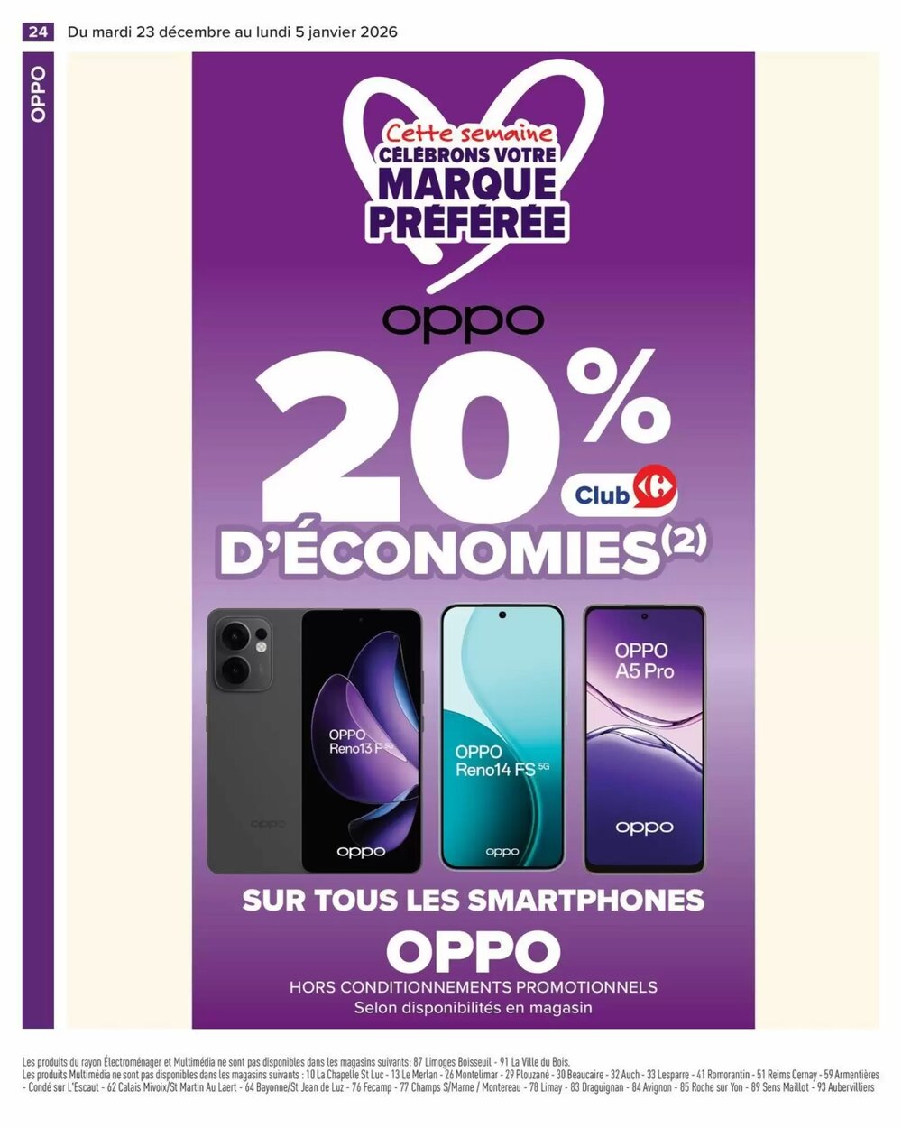 Prospectus promotionnel Carrefour valable à partir du 23/12/2025 - Page 26.