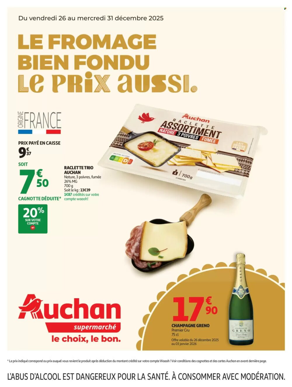 Prospectus promotionnel Auchan valable à partir du 26/12/2025 - Page 1.