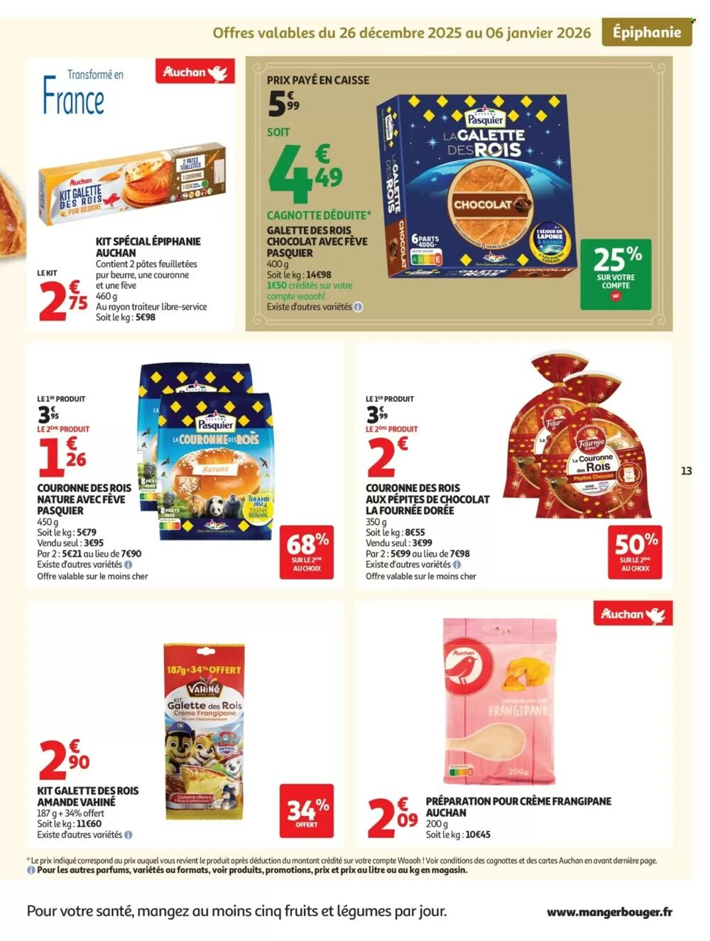 Prospectus promotionnel Auchan valable à partir du 26/12/2025 - Page 13.