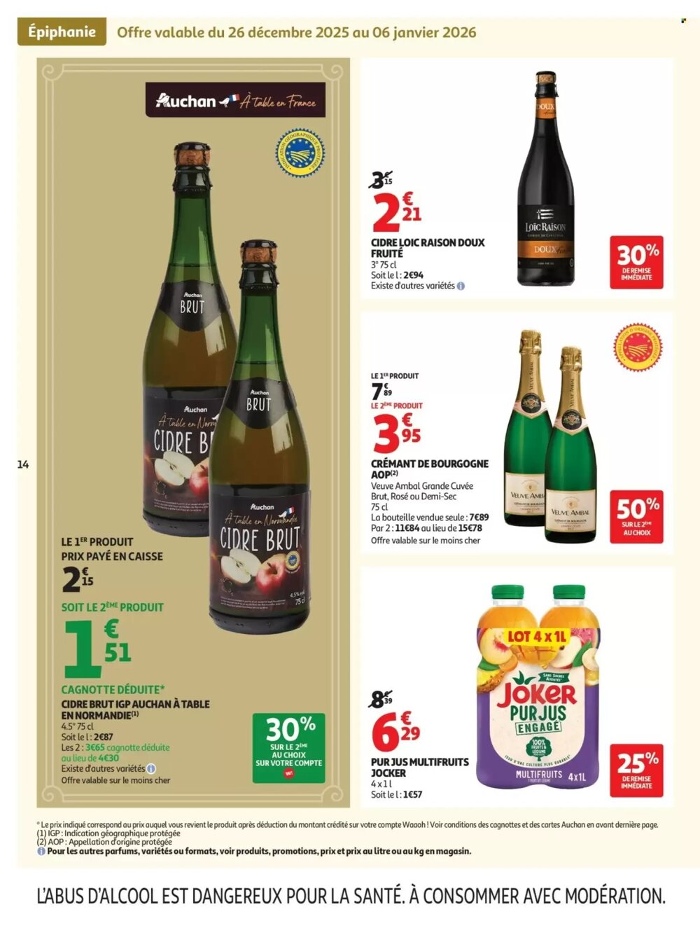 Prospectus promotionnel Auchan valable à partir du 26/12/2025 - Page 14.
