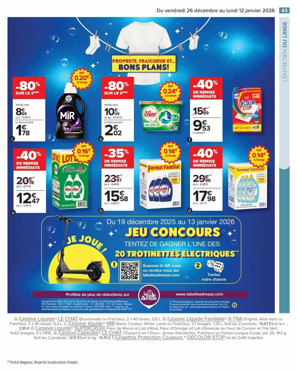 Prospectus promotionnel Carrefour valable à partir du 26/12/2025 - Page 45.