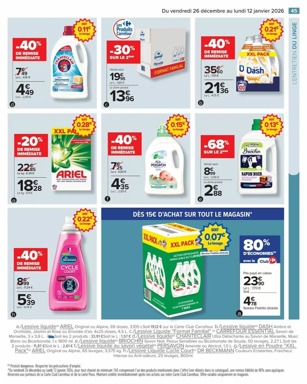 Prospectus promotionnel Carrefour valable à partir du 26/12/2025 - Page 47.