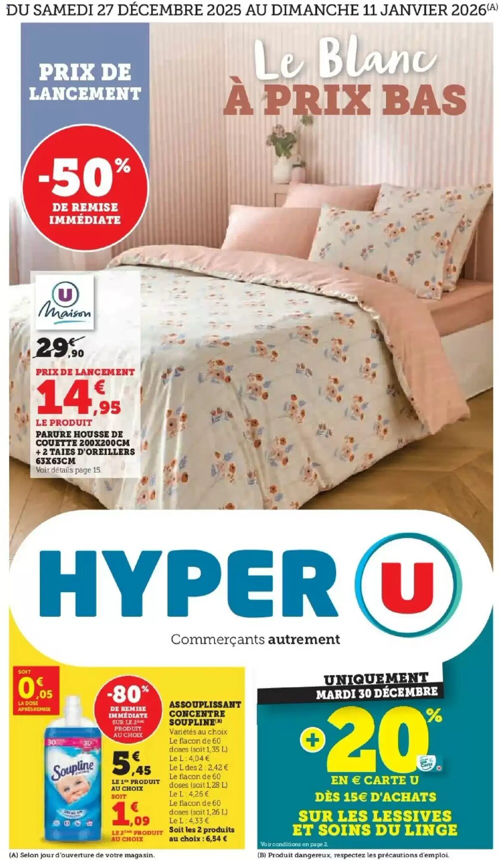 Prospectus promotionnel Hyper U valable à partir du 27/12/2025 - Page 1.