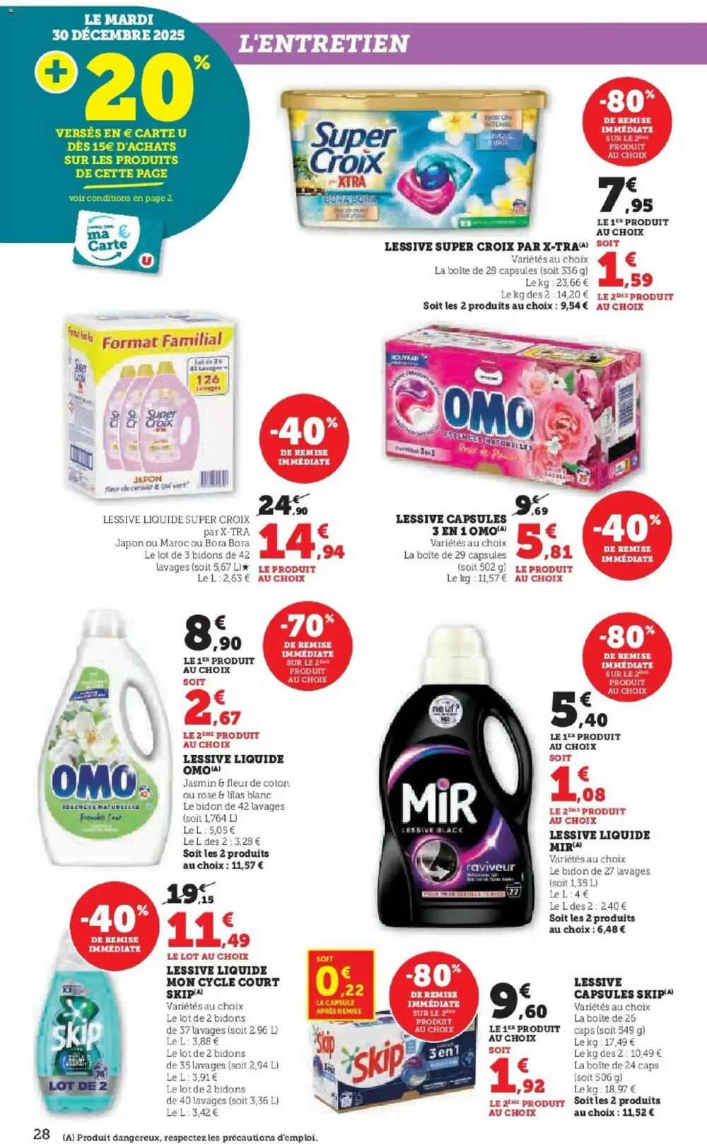 Prospectus promotionnel Hyper U valable à partir du 27/12/2025 - Page 28.