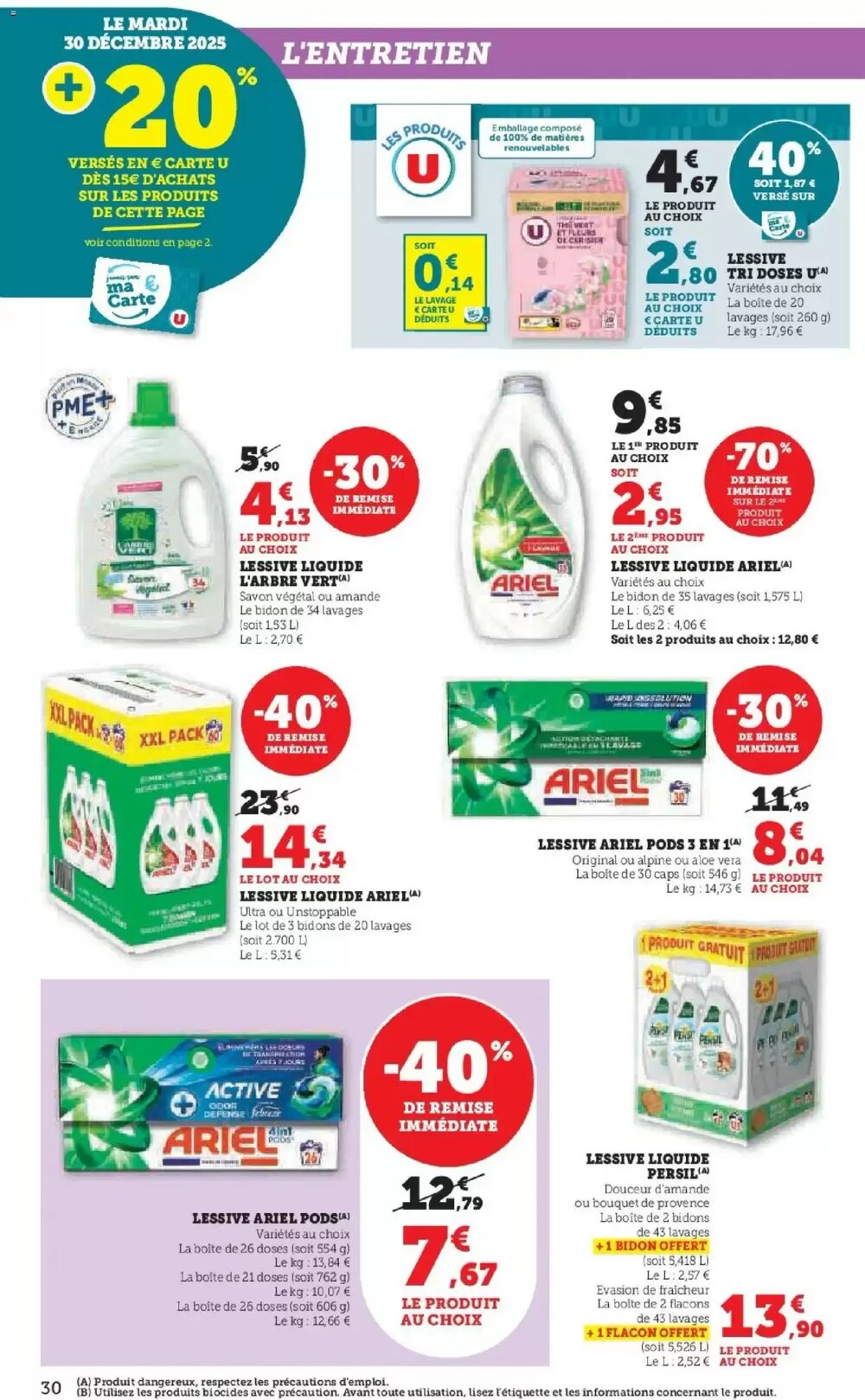 Prospectus promotionnel Hyper U valable à partir du 27/12/2025 - Page 30.