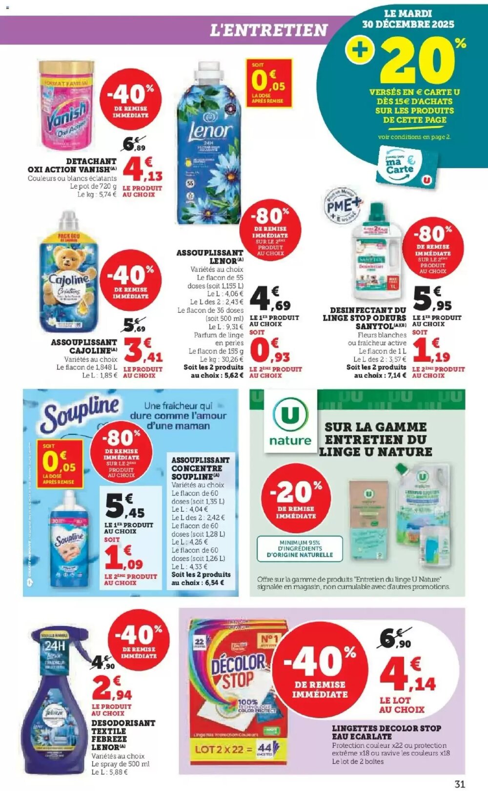 Prospectus promotionnel Hyper U valable à partir du 27/12/2025 - Page 31.