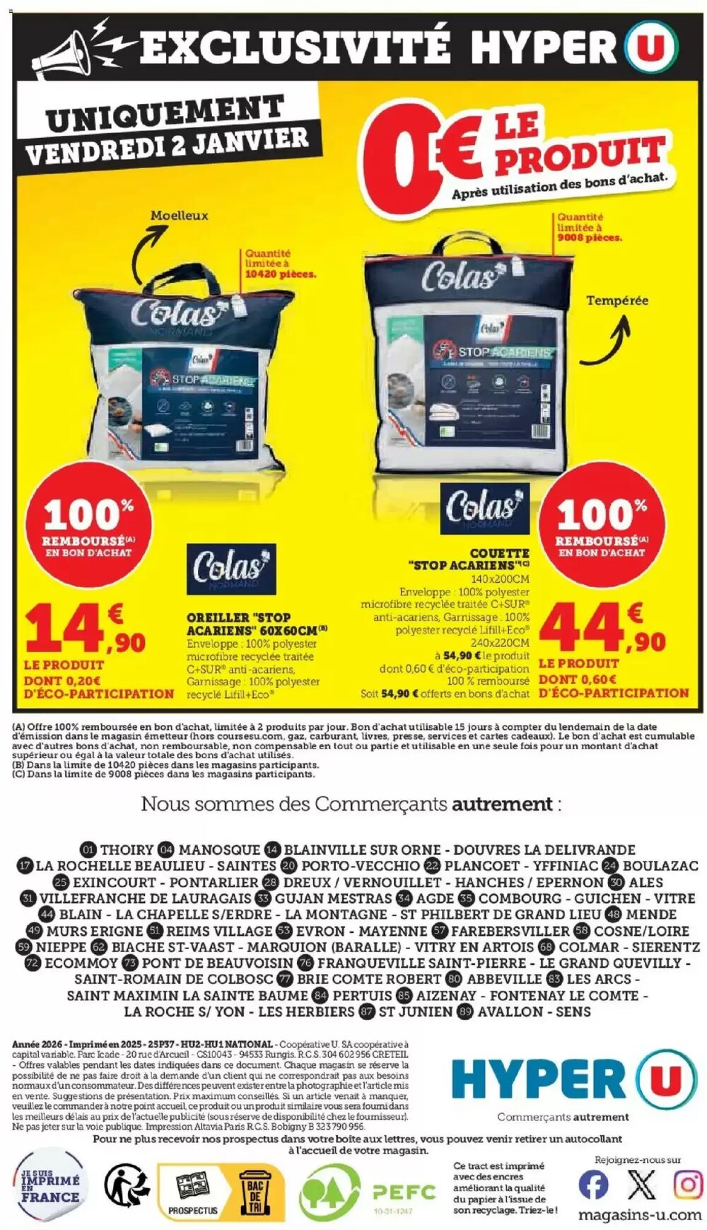 Prospectus promotionnel Hyper U valable à partir du 27/12/2025 - Page 40.