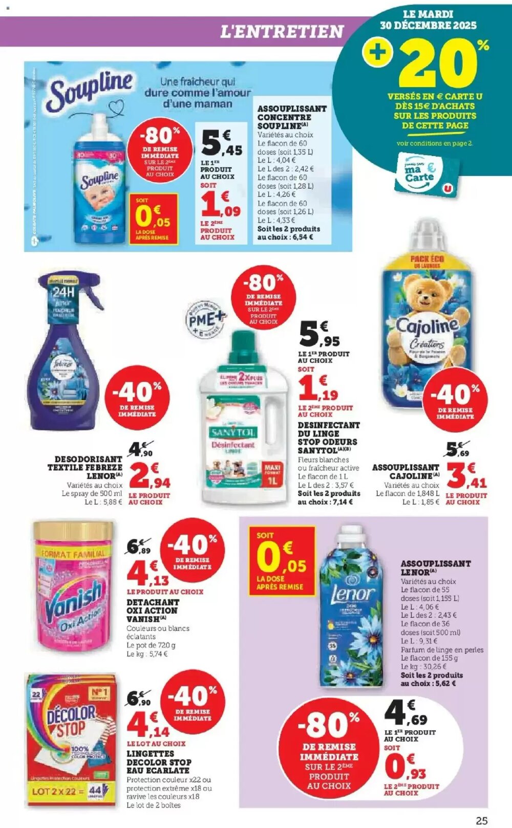 Prospectus promotionnel Super U valable à partir du 27/12/2025 - Page 25.
