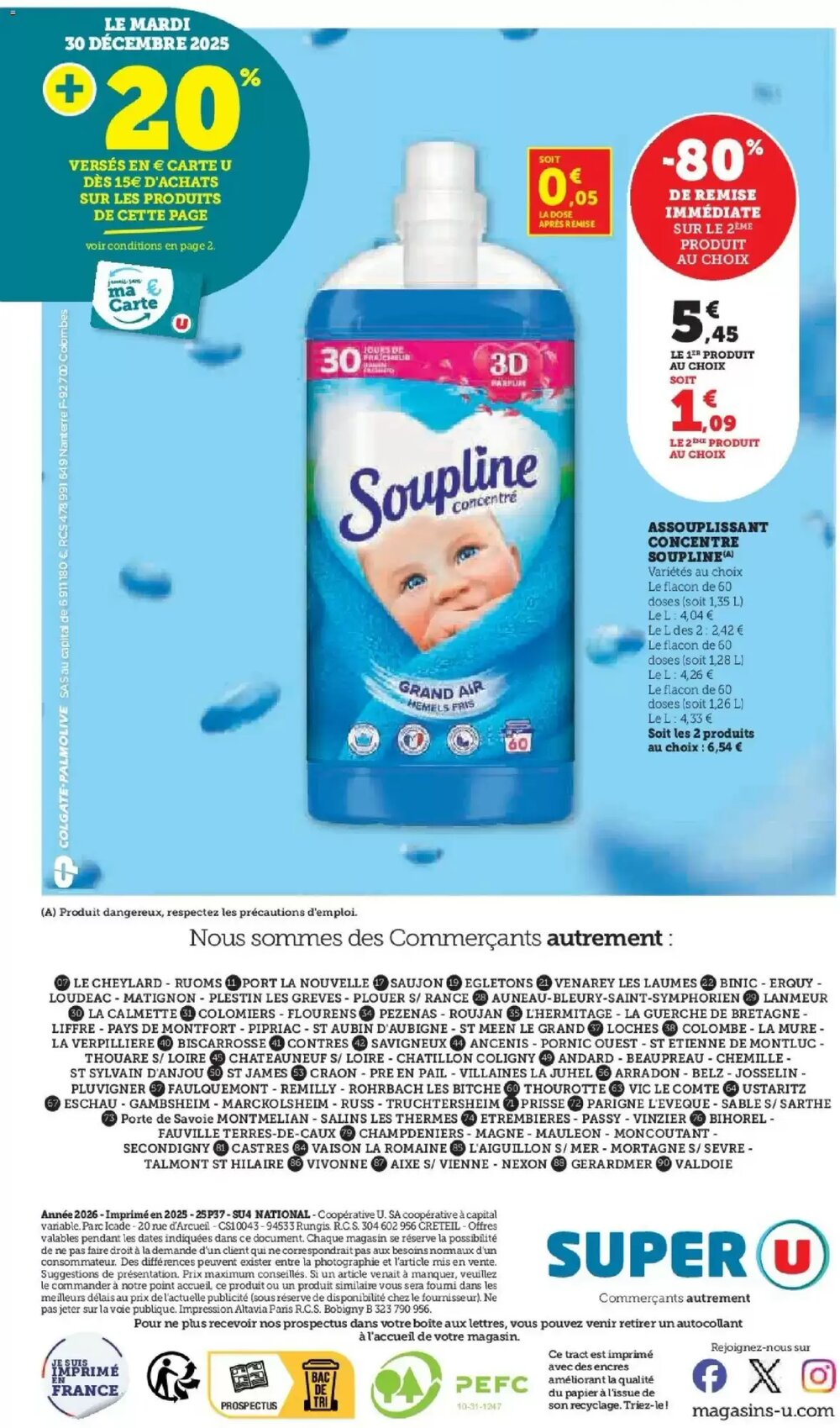 Prospectus promotionnel Super U valable à partir du 27/12/2025 - Page 32.