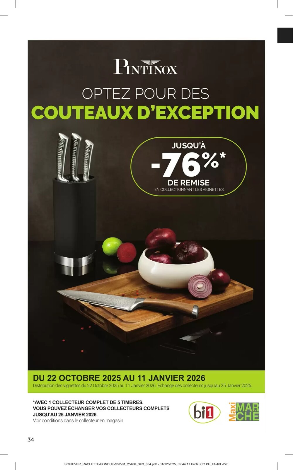 Prospectus promotionnel Bi1 valable à partir du 27/12/2025 - Page 34.