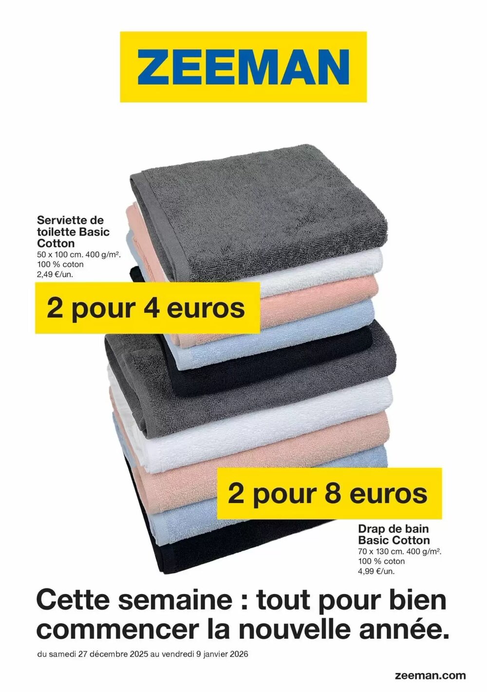 Prospectus promotionnel Zeeman valable à partir du 27/12/2025 - Page 1.