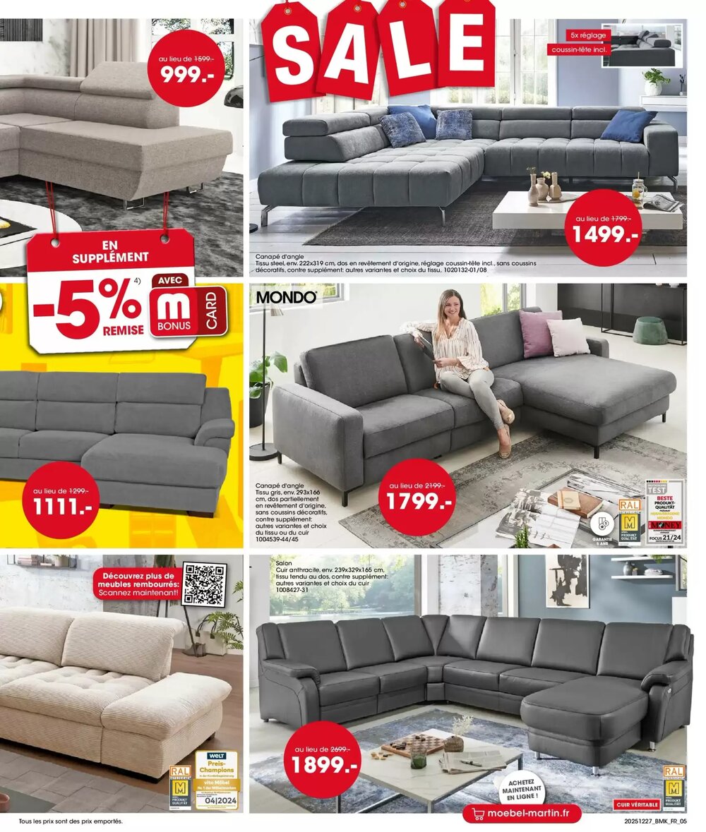 Prospectus promotionnel Möbel Martin valable à partir du 27/12/2025 - Page 5.