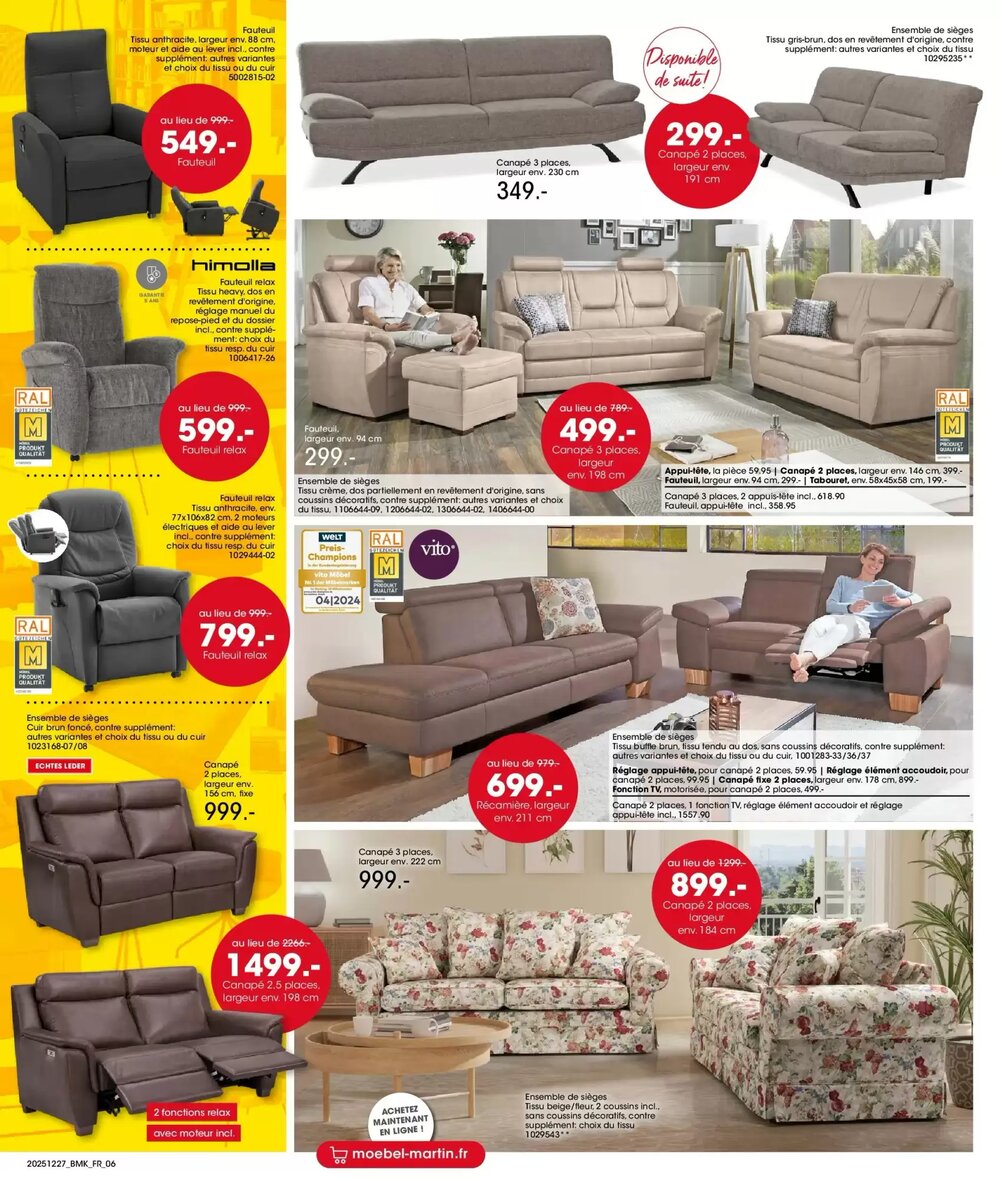 Prospectus promotionnel Möbel Martin valable à partir du 27/12/2025 - Page 6.