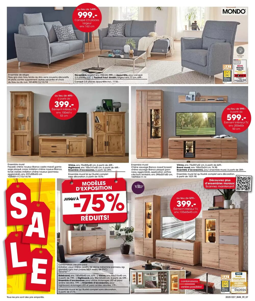 Prospectus promotionnel Möbel Martin valable à partir du 27/12/2025 - Page 7.