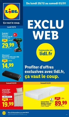 Prospectus promotionnel Lidl valable à partir du 29/12/2025