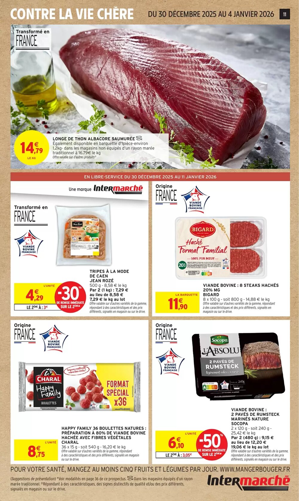 Prospectus promotionnel Intermarché valable à partir du 30/12/2025 - Page 11.