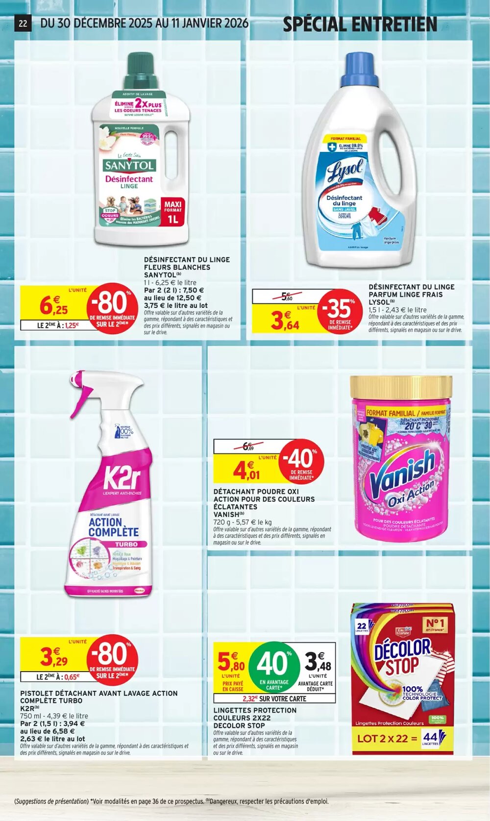 Prospectus promotionnel Intermarché valable à partir du 30/12/2025 - Page 22.