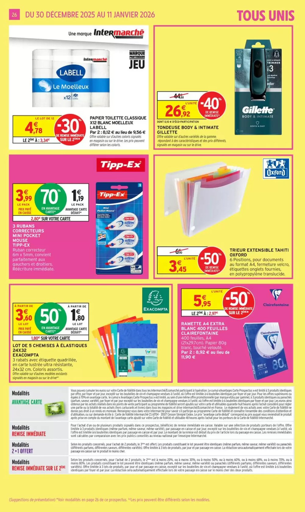 Prospectus promotionnel Intermarché valable à partir du 30/12/2025 - Page 26.
