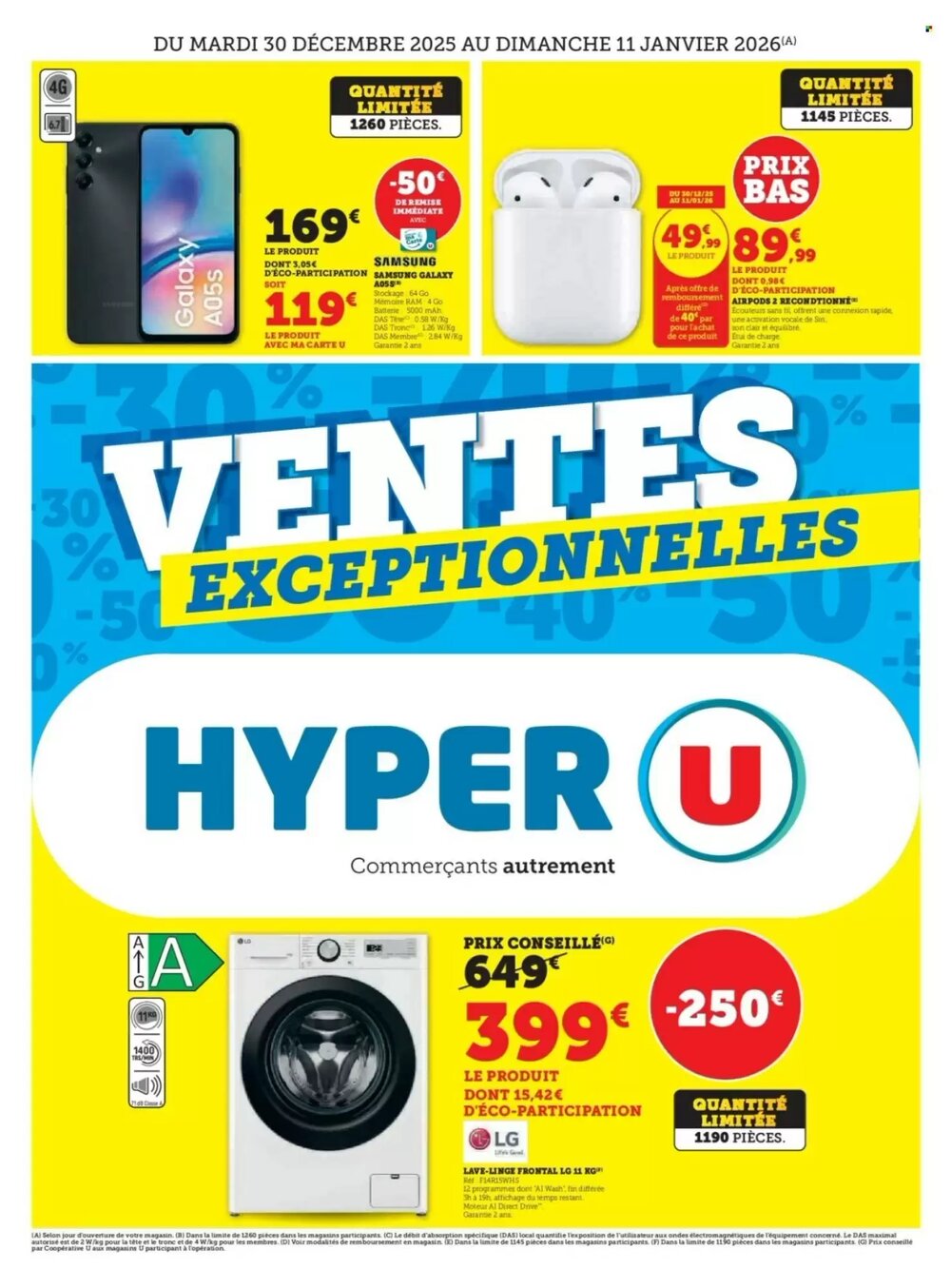 Prospectus promotionnel Hyper U valable à partir du 30/12/2025 - Page 1.