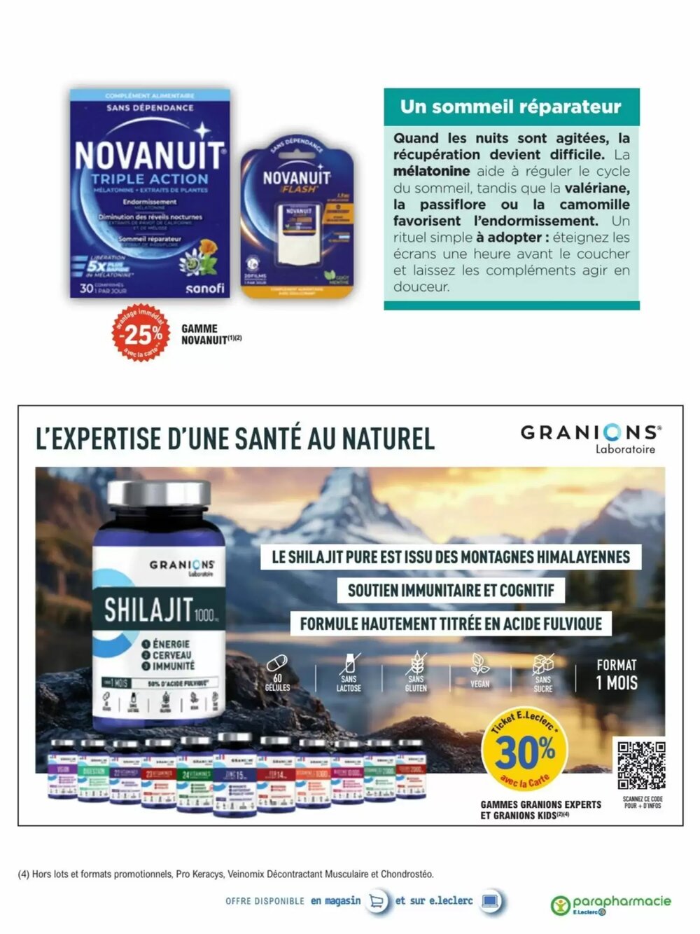 Prospectus promotionnel E.Leclerc Parapharmacie valable à partir du 30/12/2025 - Page 7.
