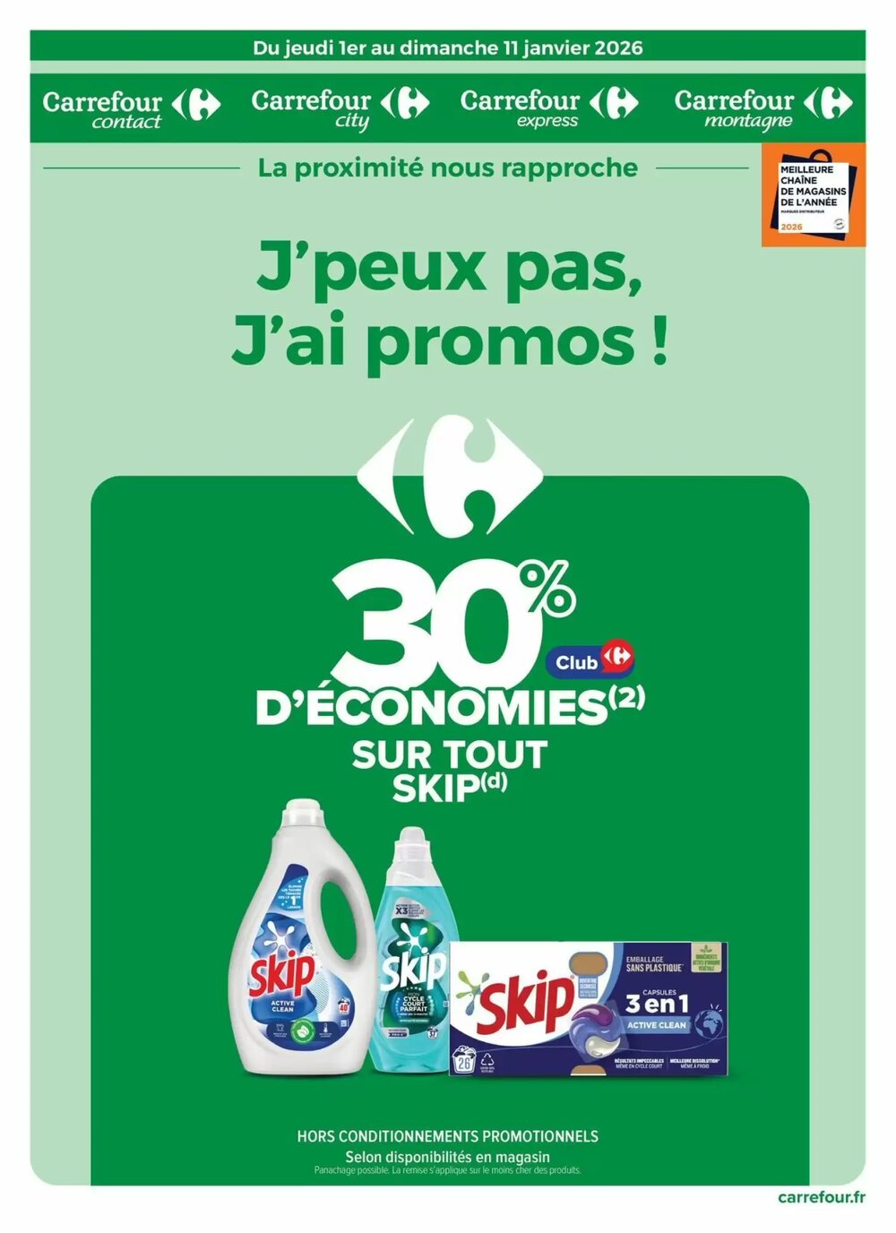 Prospectus promotionnel Carrefour valable à partir du 01/01/2026 - Page 1.