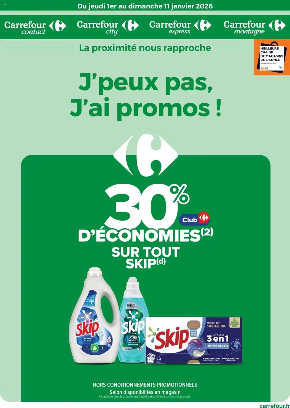 Prospectus promotionnel Carrefour valable à partir du 01/01/2026 - Page 1.