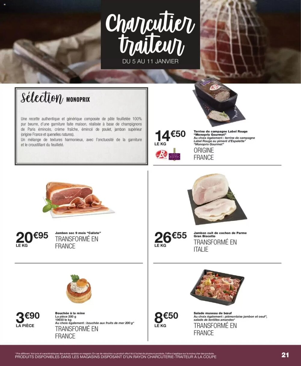 Prospectus promotionnel Monoprix valable à partir du 01/01/2026 - Page 21.