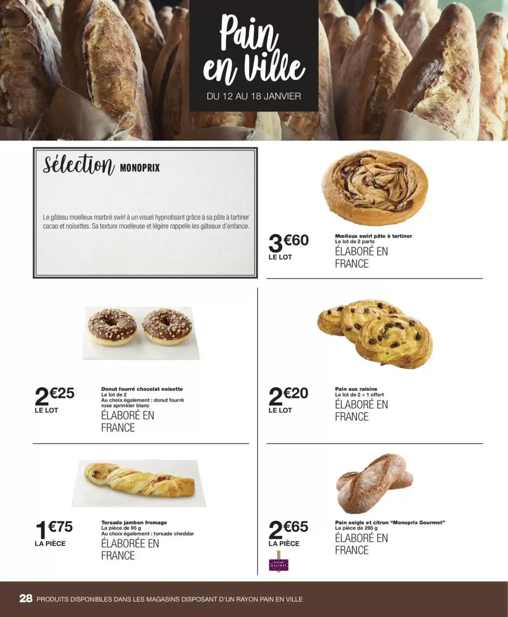 Prospectus promotionnel Monoprix valable à partir du 01/01/2026 - Page 28.