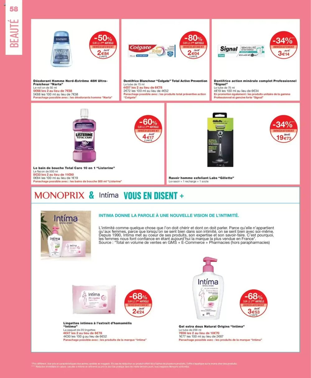 Prospectus promotionnel Monoprix valable à partir du 01/01/2026 - Page 58.