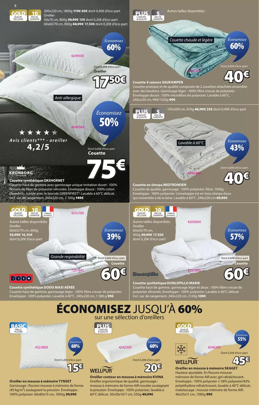 Prospectus promotionnel JYSK valable à partir du 01/01/2026 - Page 8.