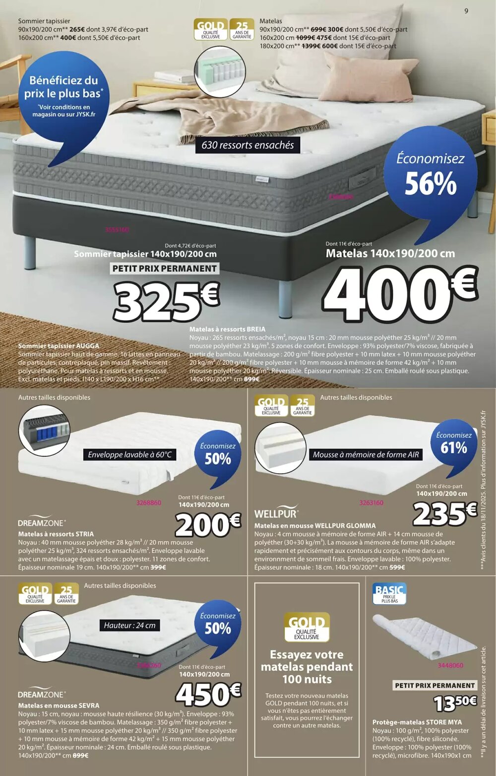 Prospectus promotionnel JYSK valable à partir du 01/01/2026 - Page 9.
