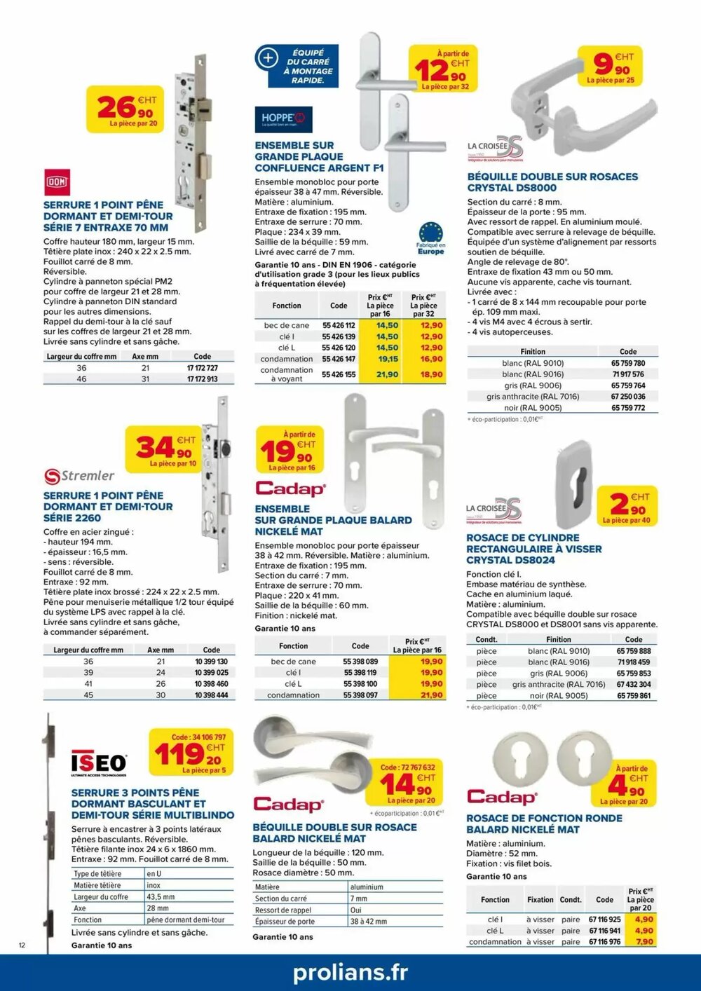 Prospectus promotionnel Prolians valable à partir du 01/01/2026 - Page 12.