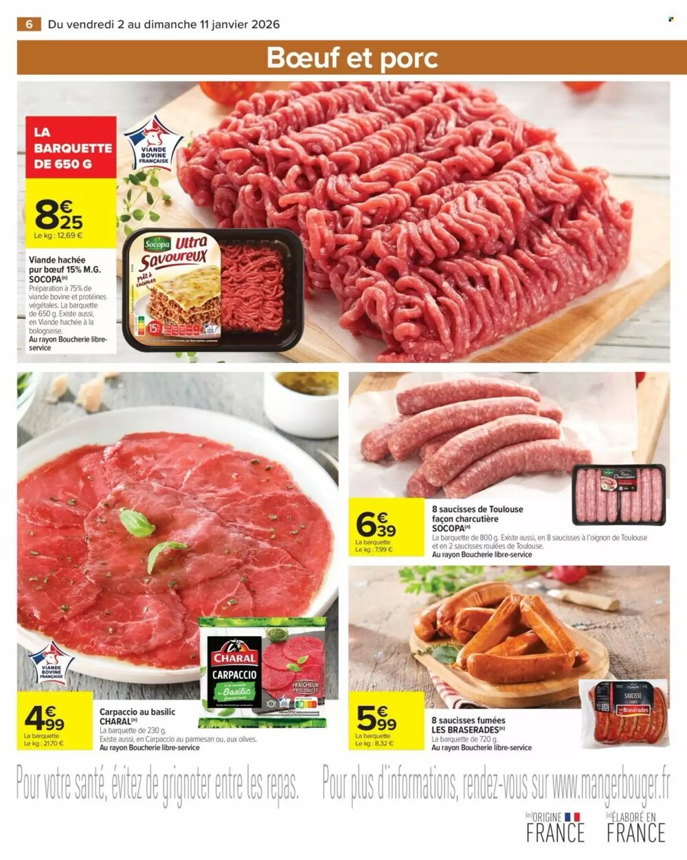 Prospectus promotionnel Carrefour Market valable à partir du 02/01/2026 - Page 6.