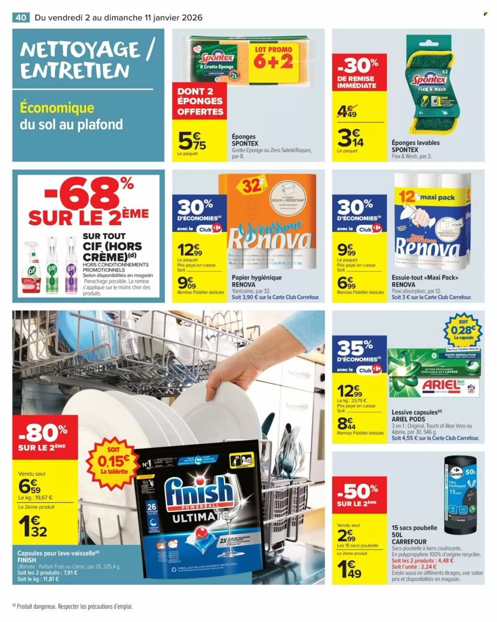 Prospectus promotionnel Carrefour Market valable à partir du 02/01/2026 - Page 42.